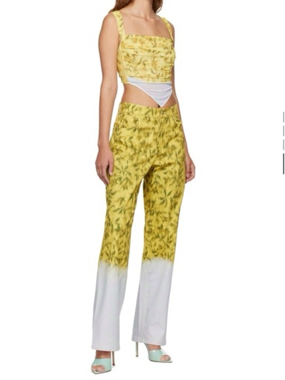 Miaou Fargo Pant in Saint Bleached Straight-Leg Pants Size XS Revolve
